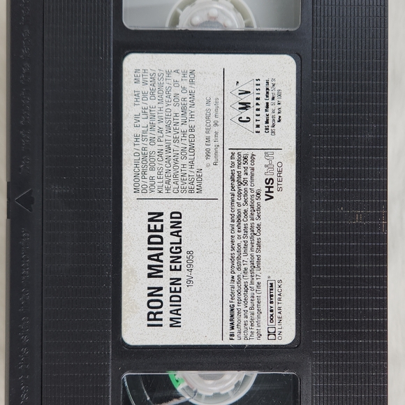 Iron Maiden: Maiden England 1989 VHS Rare out of print - Picture 9 of 13